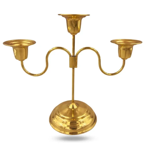 CASTIÇAL DE LATÃO 3 VELAS